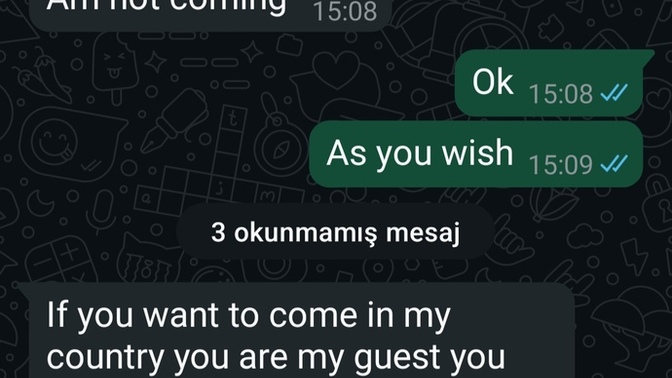 Beni evine davet ediyor fakat ben doğru bulmuyorum. Sizce konuşmayı kesiyimmi?
