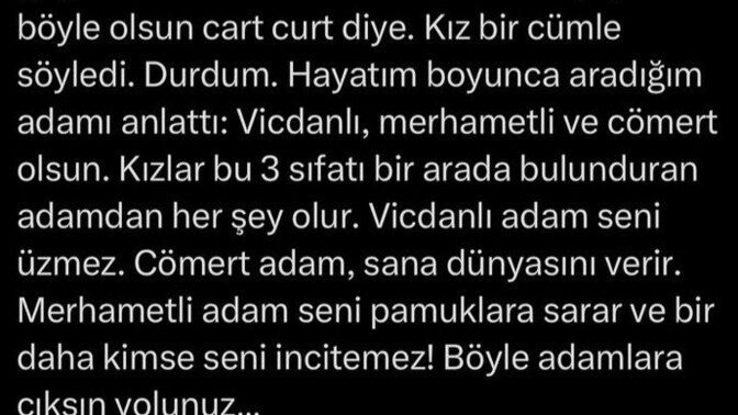 Böyle bir erkek var mı ki?