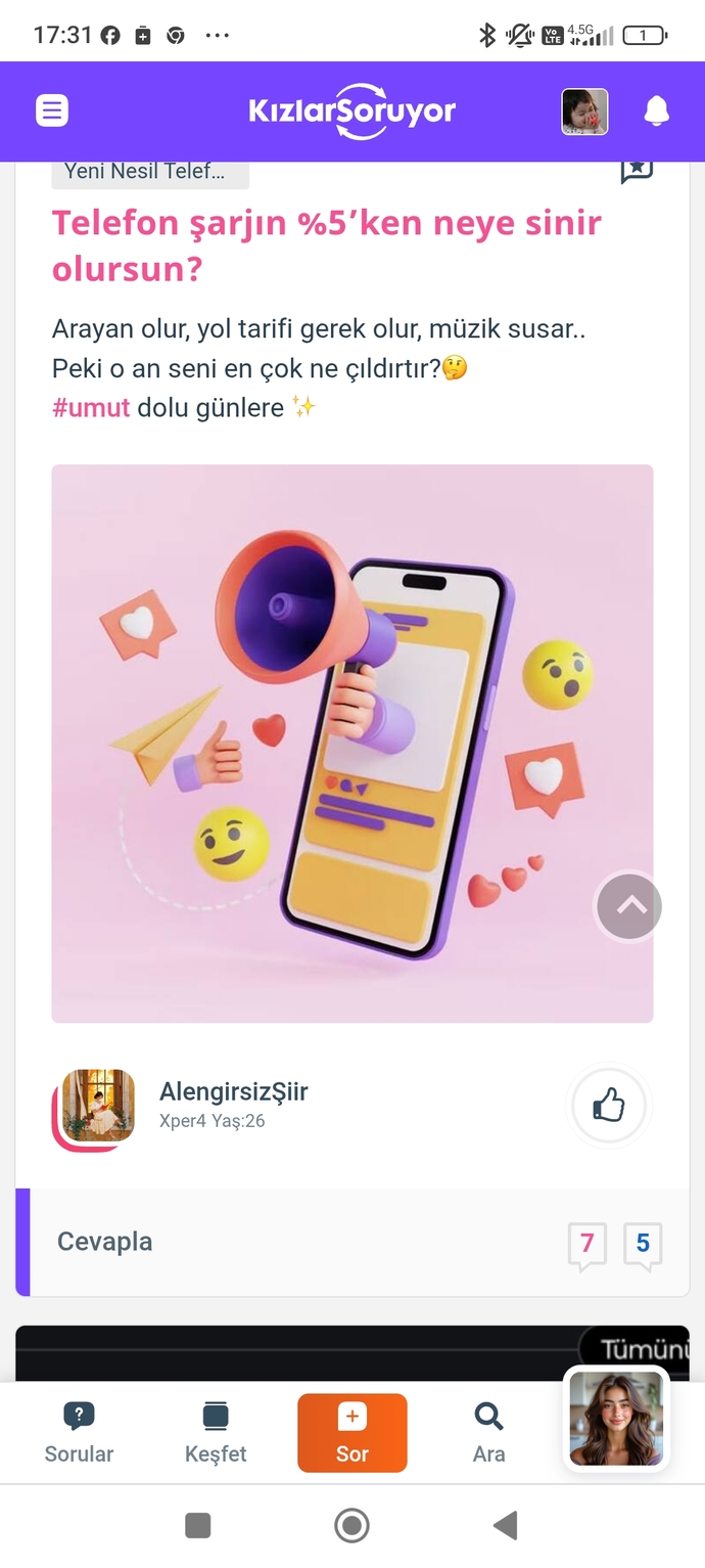 Telefon şarjın %5’ken neye sinir olursun?