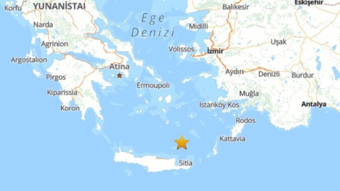 Ege Denizi'nde 4.8 büyüklüğünde deprem oldu. Hisseden var mı?