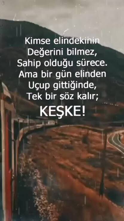 Kimse kimsenin kıymetini bilmiyor ama herkes herşeyi istiyor ve kaybedince anlıyor nasıl bir devir oldu böyle?