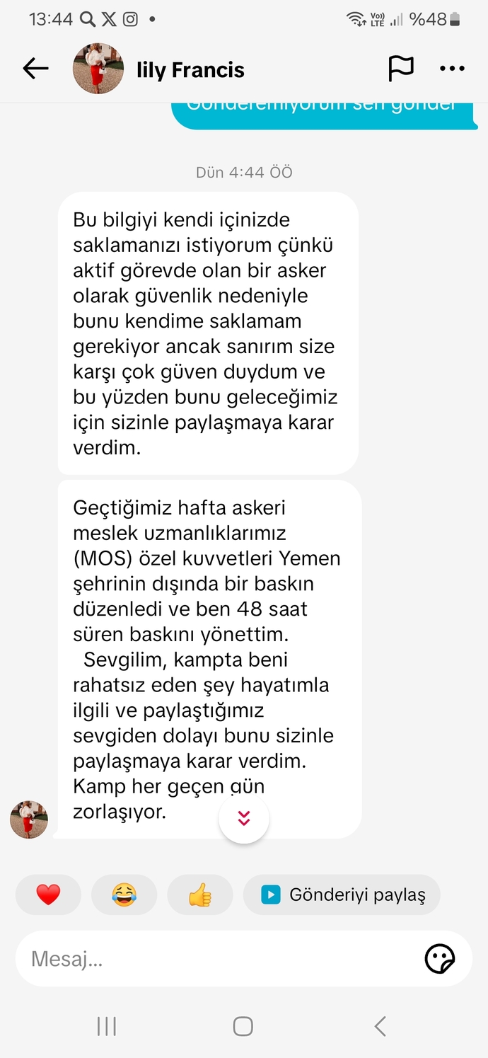 Sosyal medya uygulamalarında yabancı hesaplardan gelen mesajlar?