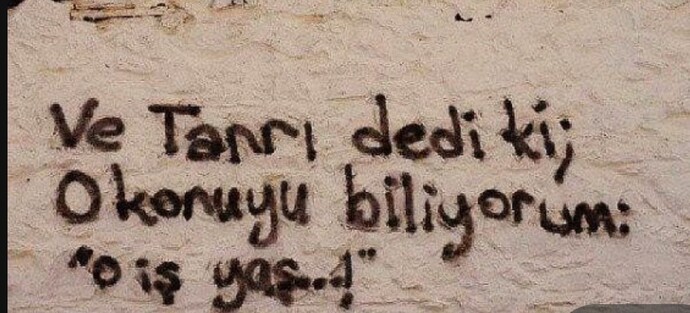 Bir duvar yazısı yazacak olsanız ne yazarsınız?