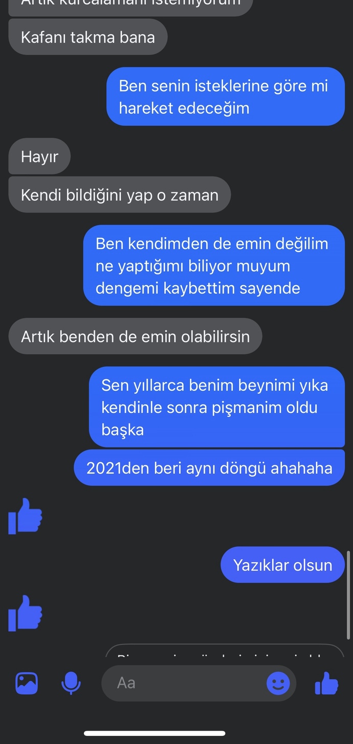 Sizce eski sevgilim tam mi vazgeçmiş bu ilişkiden?