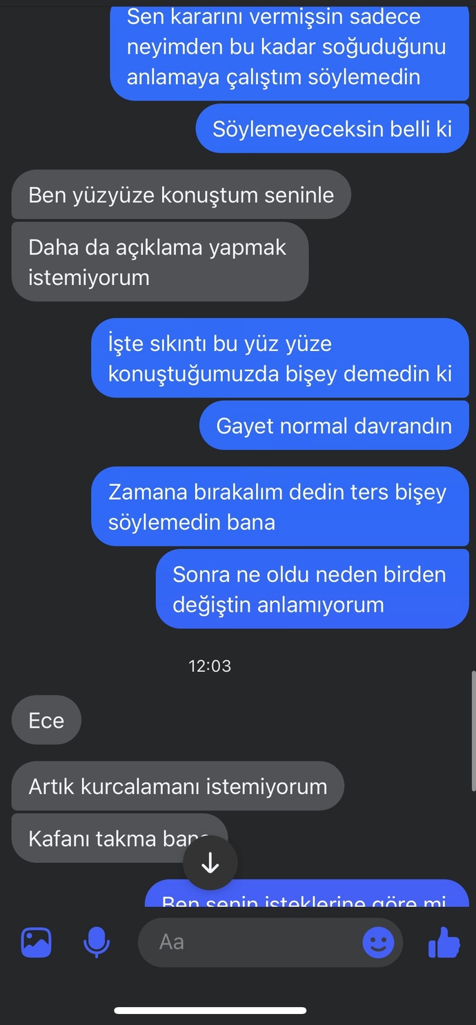 Sizce eski sevgilim tam mi vazgeçmiş bu ilişkiden?