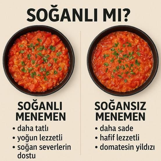 Menemen soğanlı mı olur yoksa soğansız mı?