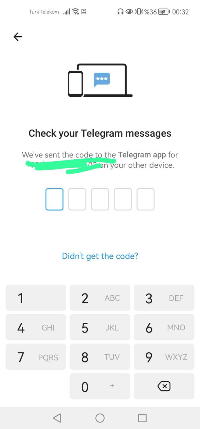 Telegram aylardır giremiyorum?