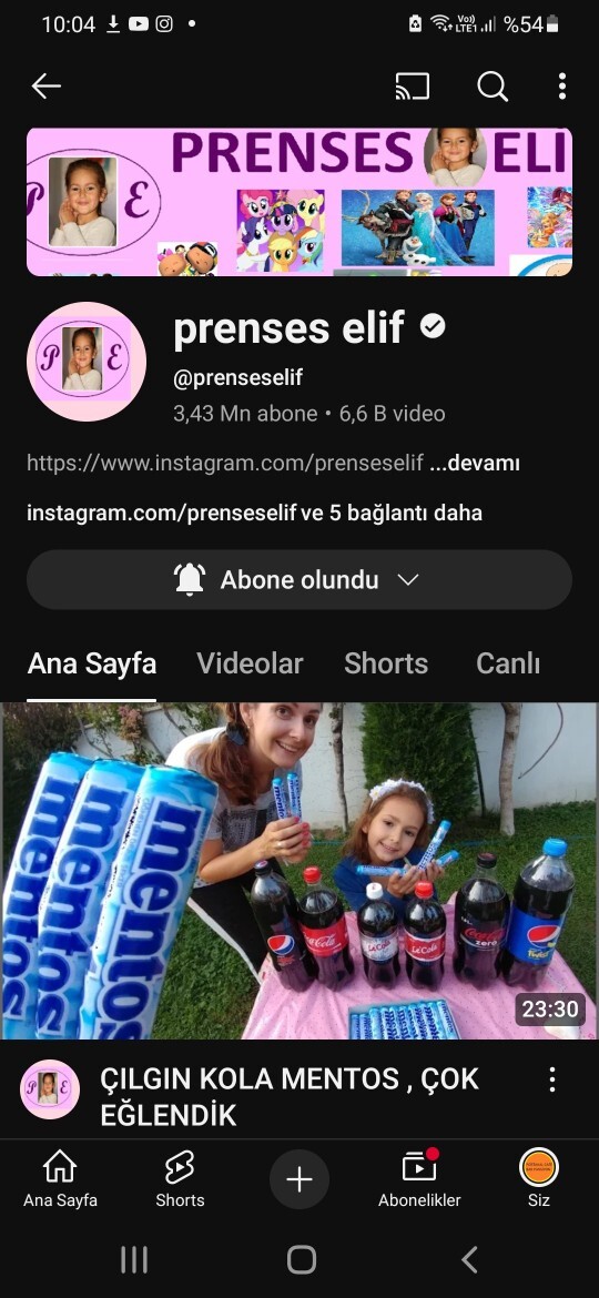 Prenses elif hala izleyen var mı YouTube tan benim en sevdiğim kanal dı?