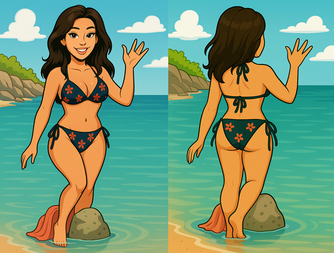 Kızlar, ipli bikinide desenli bikini giyermiydiniz?