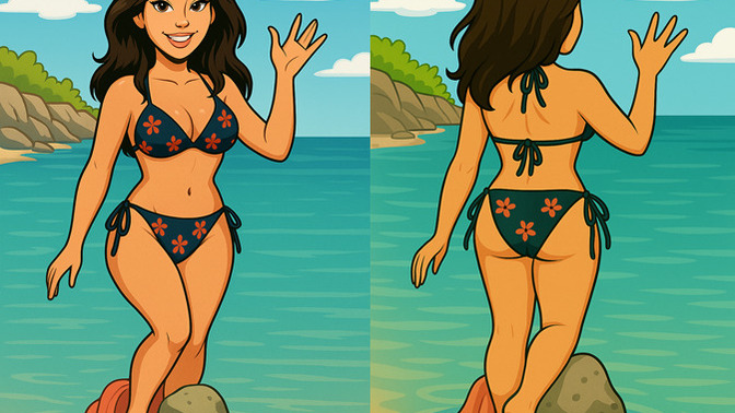 Kızlar, ipli bikinide desenli bikini giyermiydiniz?