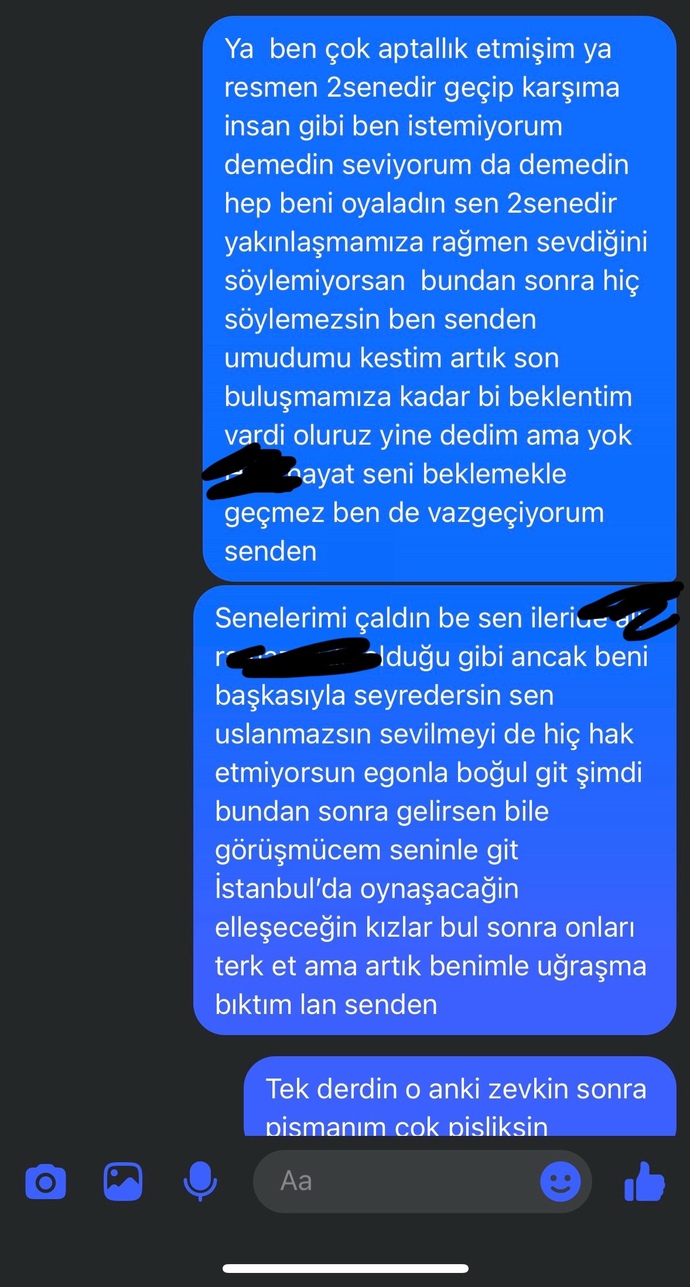 Ya cevap vermiyor Kafayi yicem?