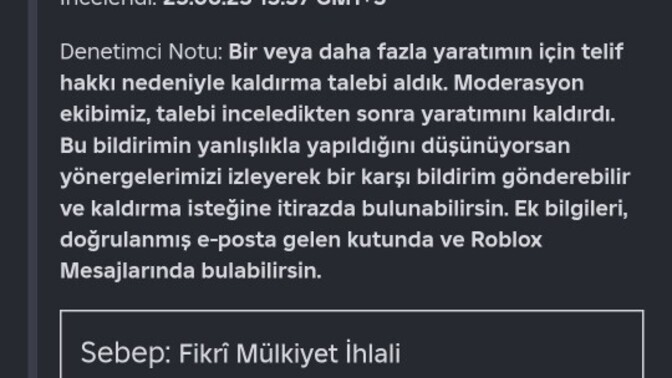 Roblox neden 3 günlük ban yedim tahmin edin?