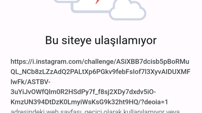 İnstagrama giriş yapamiyorum?