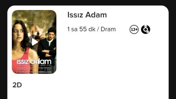 Vizyonda Issız Adam var, gidip ağlayıp gelsem mi🙄?