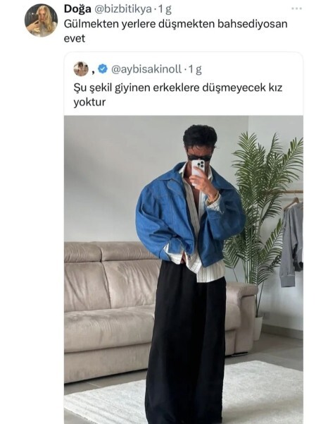 Erkeklerin şu şekil giyim tarzına ne diyorsunuz?