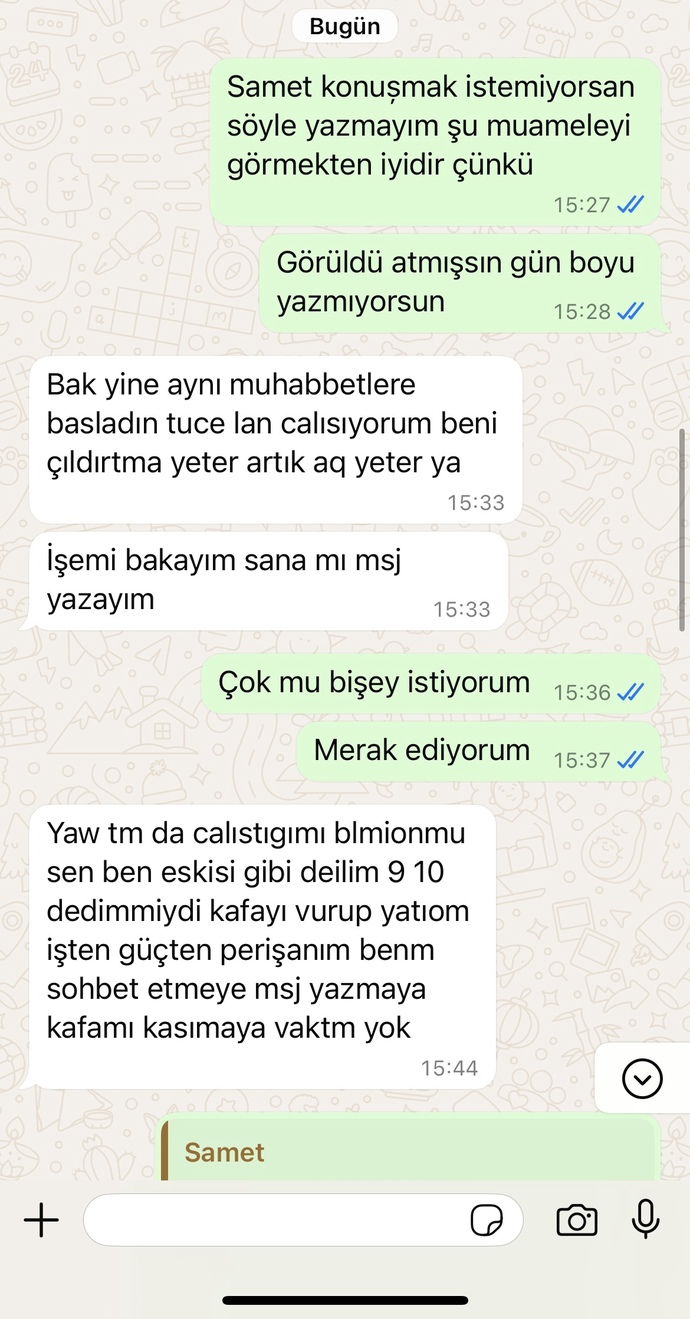 İlgisizliği ve arayıp sormaması için geçerli bi sebepmi arkadaşlar?