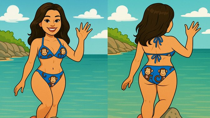 Hayvan figürlü bir bikini giyermisiniz?