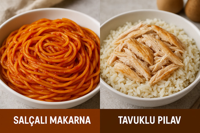 Salçalı makarna mı? Tavuk pilav mı?