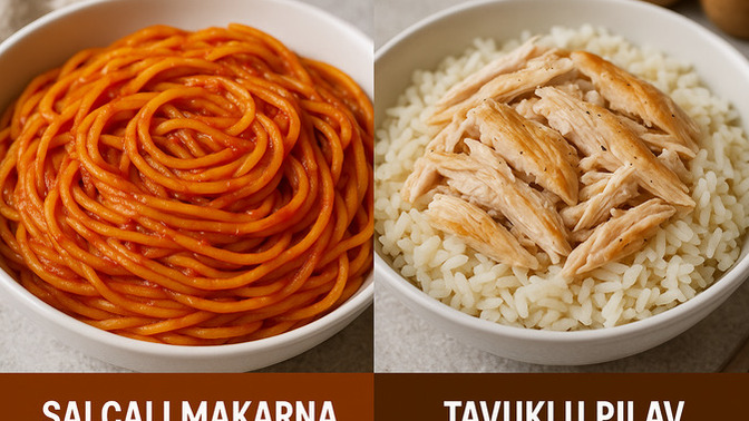 Salçalı makarna mı? Tavuk pilav mı?