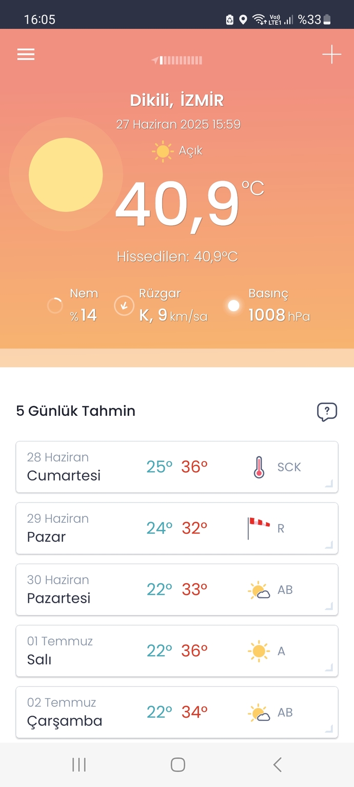 42 dereceyle kavrulan İzmir’den selamlar…🙋🏼♀️Sizin orası kaç derece, dayanılıyor mu?