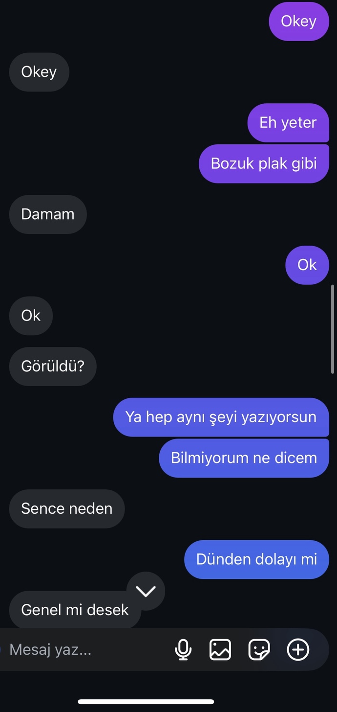 Konuştuğum çocuk bahane mi eriyor gerçekten mi kırılmış yoksa?