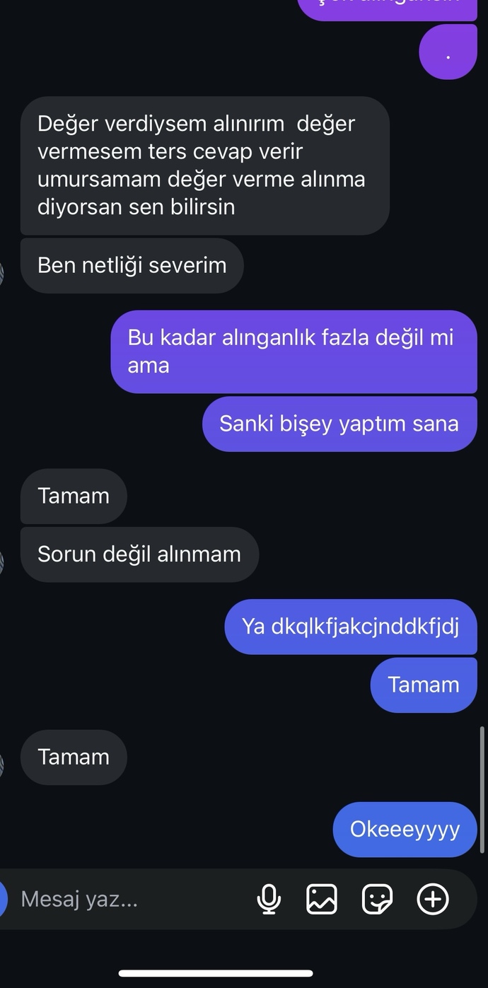 Konuştuğum çocuk bahane mi eriyor gerçekten mi kırılmış yoksa?