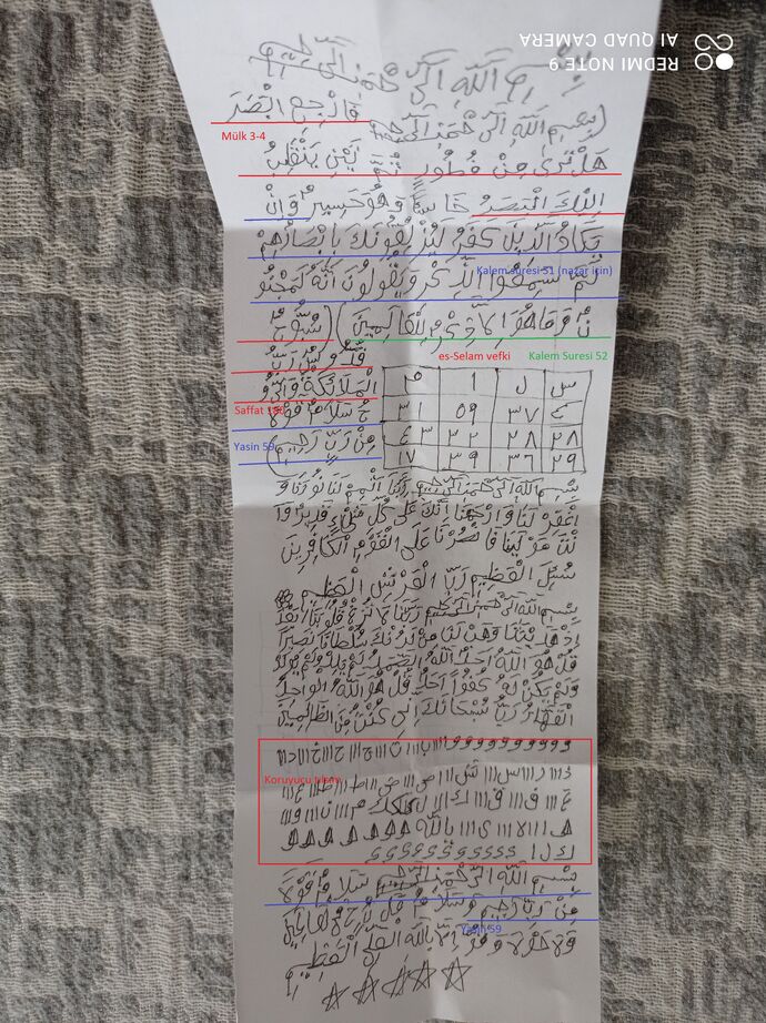 Allah hakkı için bu muskada ne yazıyor okurmusunuz anlayan birileri varsa?