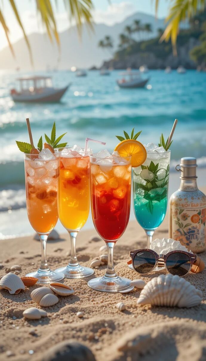 🏊♀️🏊🏻♀️🍹🍹🏖