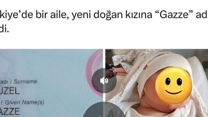 Yeni doğan çocuğunuza Gazze ismini verir miydiniz?
