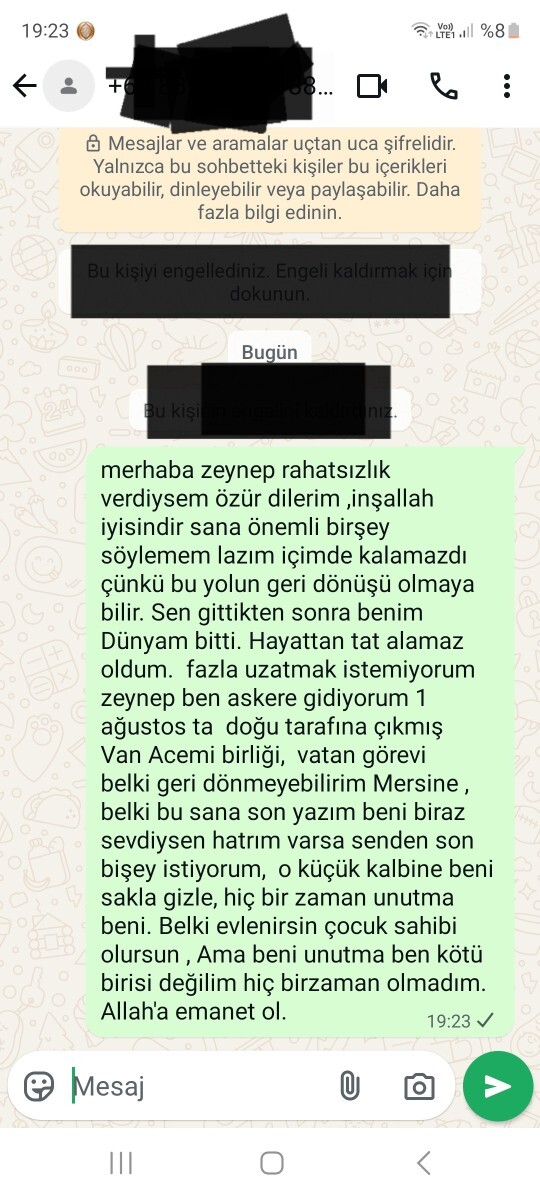 Eski sevgilime Asker mektubu?