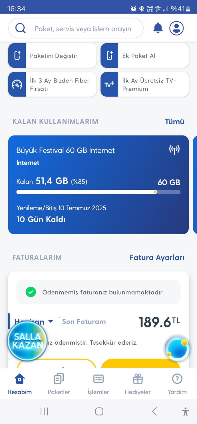 Ne kadar internetin kaldı🥺?