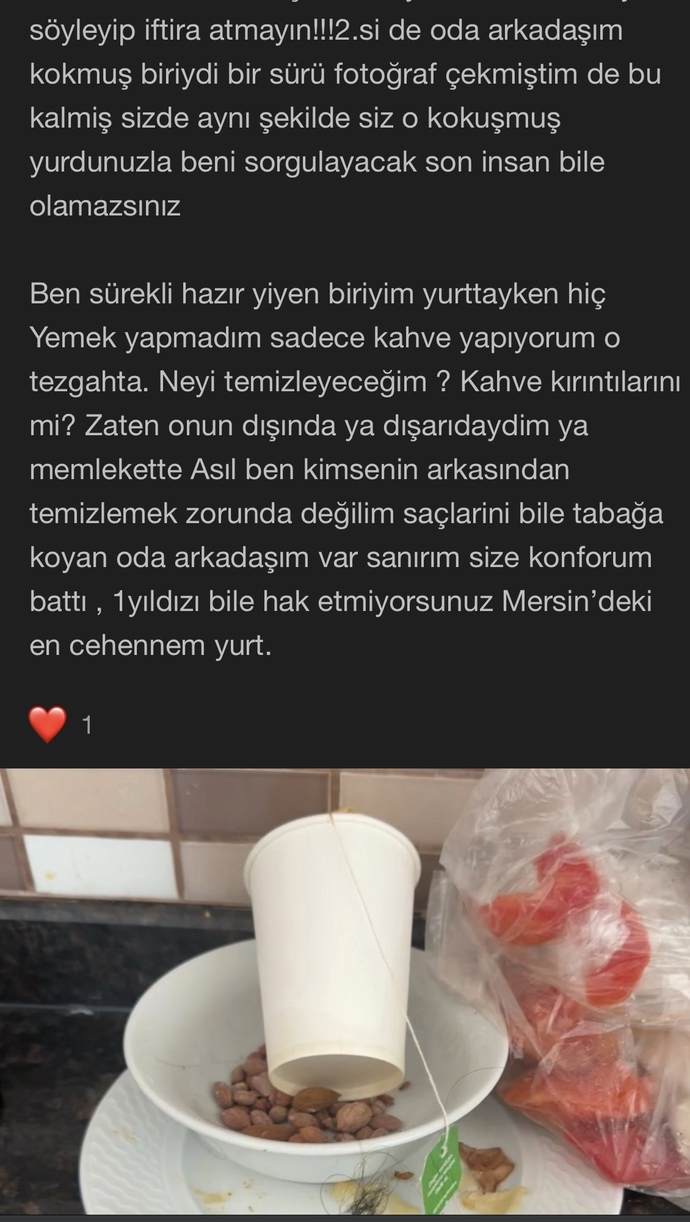 Yurt müdürü insanları dolduruyor yorumlarda bana sataşsın diye?