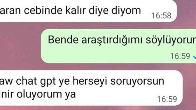 Her konuyu chat gpt ye sorar mısınız?