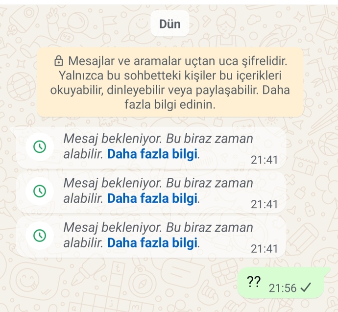 Bu mesajları geri getirmek mümkün mü?