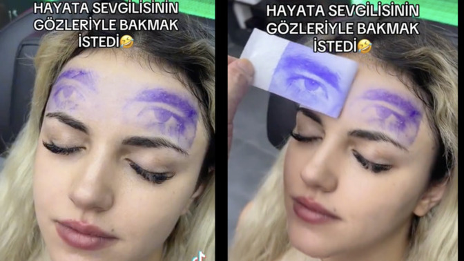 SSevgilinizin gözlerini alnınıza dövme yaptırır mısınız?