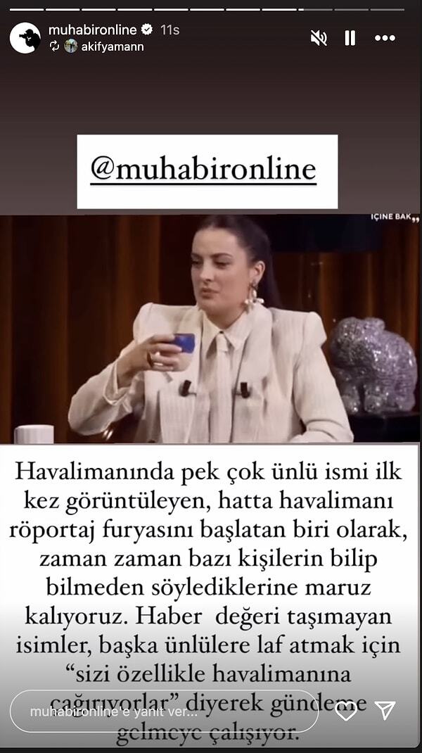 İrem Sak: Beni havalimanında röportaj verirken göremezsiniz çünkü magazinci çağırmadık cümlesi üzerine magazincilerden tepki aldı. Haklı mı?