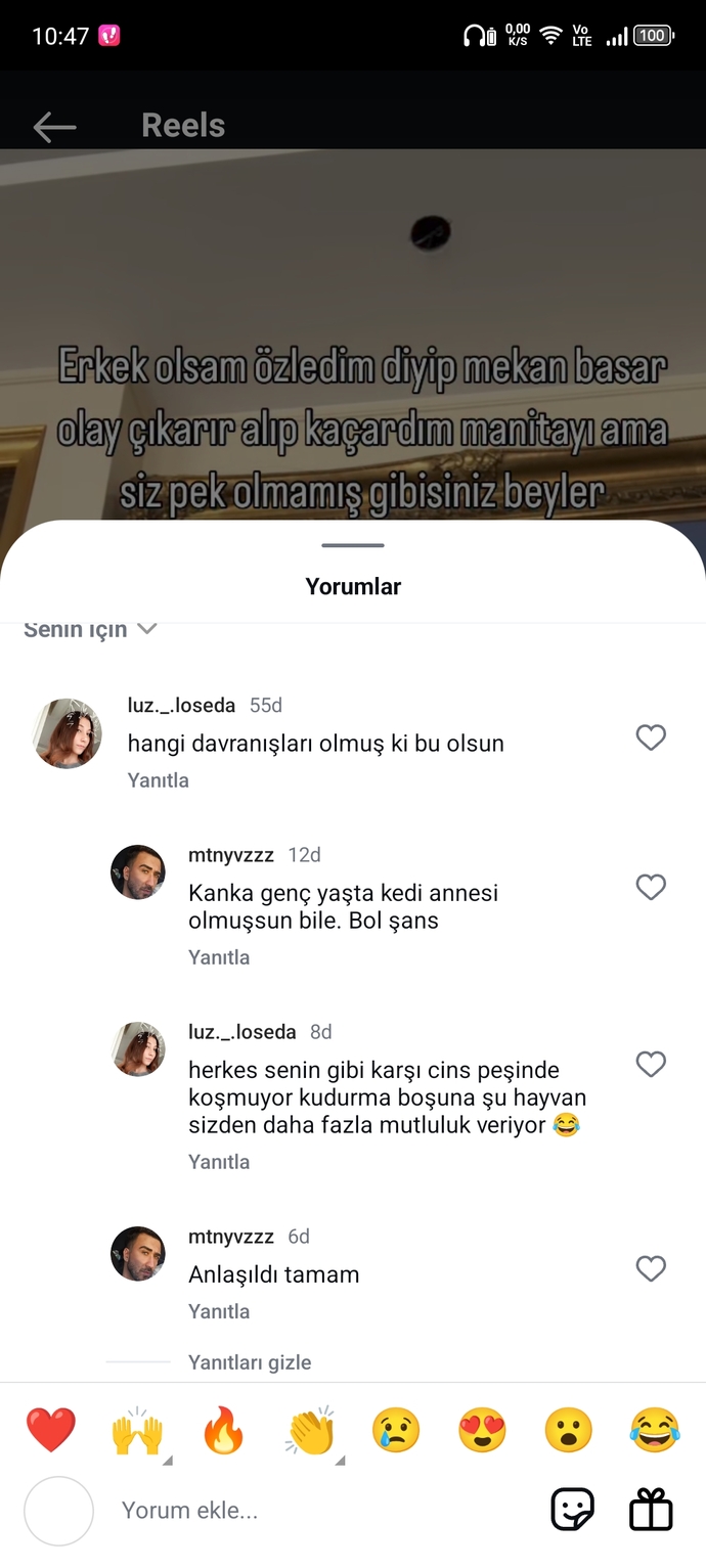 Erkeklerin kedilerle ne alıp veremediği var hepsi kedi beslememe takmış durumda size ne yani?