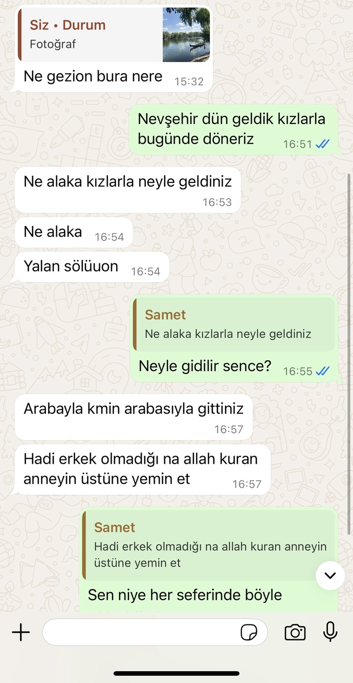 Arkadaşlar kızlarla nevşehire geldim erkek arkadaşım böyle davranıyor normal mi?