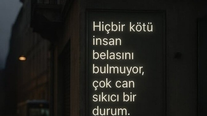 Kötüler niye belasını bulmuyor?