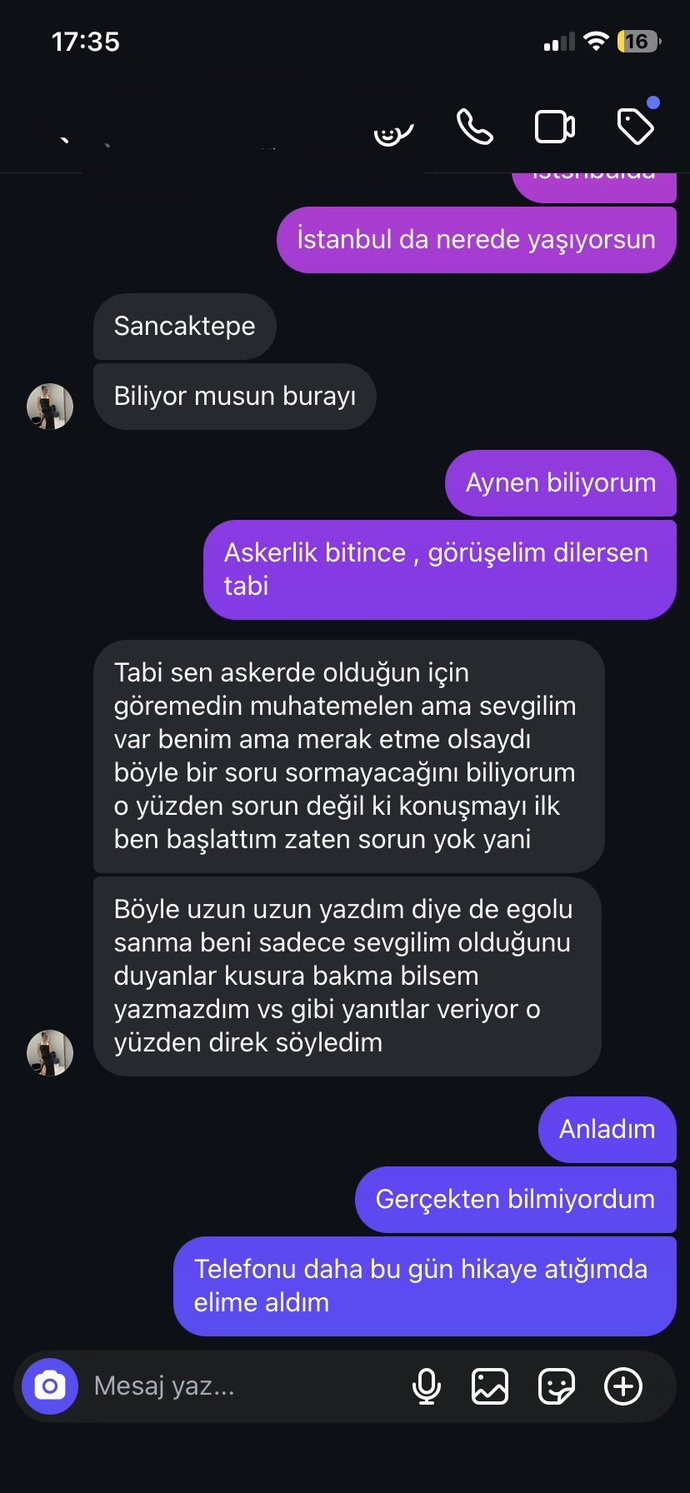 Bu kızın amacı nedir madem sevgilisi var neden asker hikkayeme yanıt verdi?