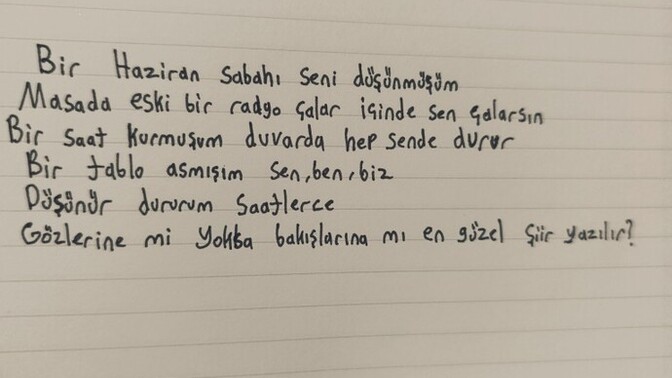 Ben yazdım şiirim nasıl?