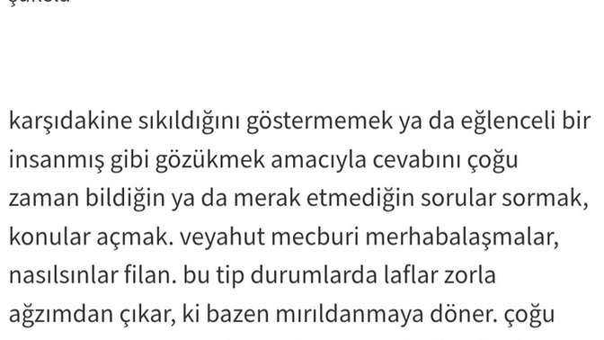 Biriyle zoraki konuşur musun?