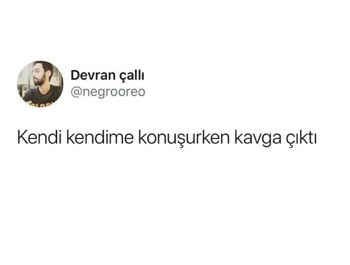 Kendinle tartışır misin?