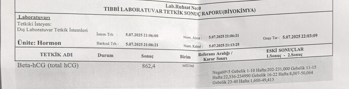 Dünyanın en özel yaşadığım an hamileyim beta değerim 862,4 çıktı?