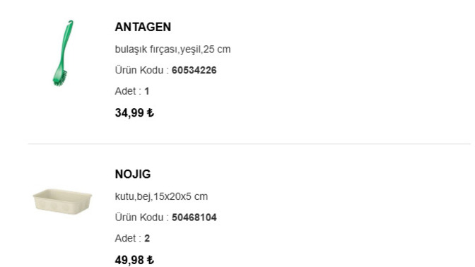 IKEA sepetim sizce nasıl olmuş?
