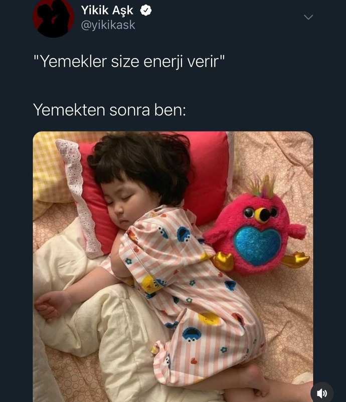 Yemek yiyince seninde uykun geliyor mu?