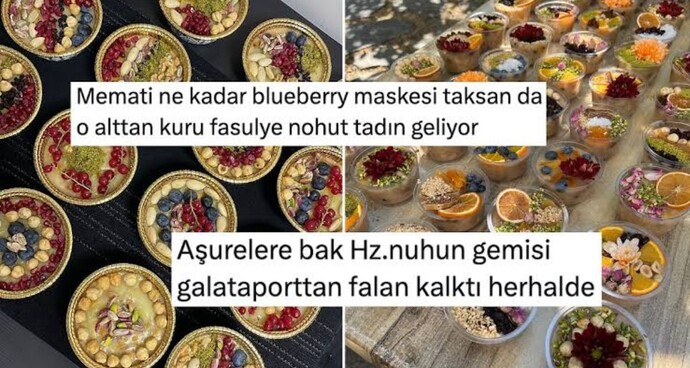 Aşure frenk üzümü/böğürtlen gibi dondurulmuş meyvelerle süslenir mi?