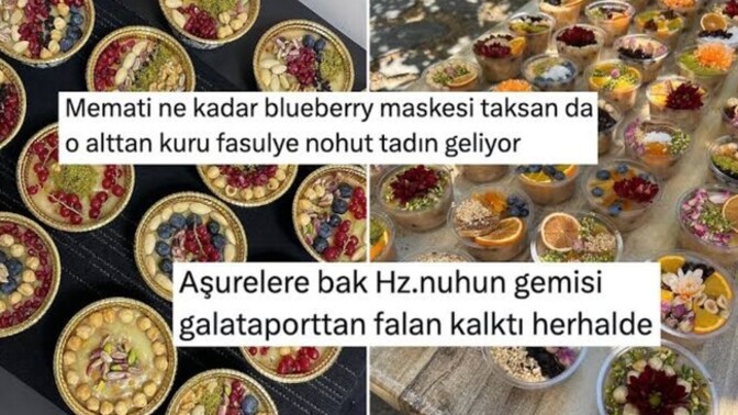 Aşure frenk üzümü/böğürtlen gibi dondurulmuş meyvelerle süslenir mi?