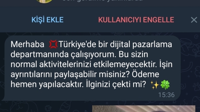 Size de böyle mesajlar geliyor mu?
