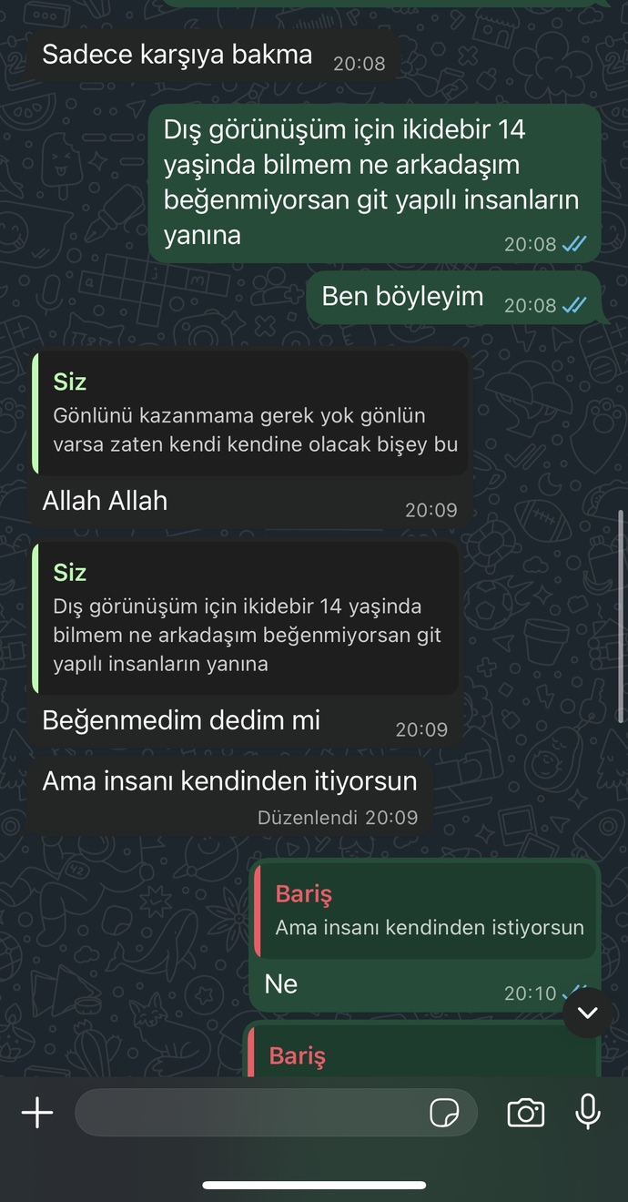 Sizce konuşmayi kesmeli miyim onunla?